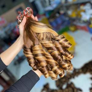 <b>Highlight</b> Color From 100% Vietnamese Hair Extensions Transparent Lace Closure With Bundles Bouncy - Product Image 4