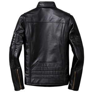 Veste d'hiver en cuir véritable noir de haute qualité pour hommes, col montant, imperméable, coupe-vent, respirante, vêtements de mode Pakistan - Product Image 2