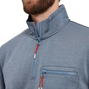 Logo personnalisé de haute qualité vêtements de golf hommes demi-quart 1/4 Zip cou poche pull sweat 1/4 quart zip pull chemise - Product Image 3