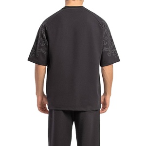 เสื้อยืดคอกลมผ้าแคนวาสผสมไหม/ฝ้าย แขนสั้น แห้งเร็ว ระบายอากาศดี สไตล์สตรีทแวร์ สำหรับใส่เที่ยวหน้าร้อน แบบเรียบง่าย - Product Image 3