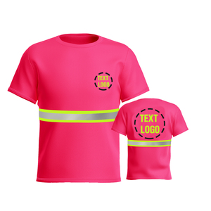 Chemises de travail bleu foncé haute visibilité, uniformes, chemises de sécurité réfléchissantes, rapides avec logo personnalisé - Product Image 6