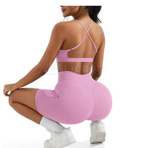 Top et short de yoga pour femmes Gym Wear Top et short de yoga pour femmes Workout Activewear 2 Piece Outfit - Product Image 4