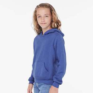 2025 enfants bleu mélange lourd impression numérique sweat à capuche pour garçons et filles à capuche enfant en bas âge coton bio pleine fermeture éclair à capuche - Product Image 4