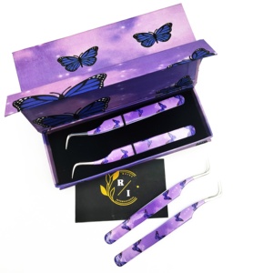 Vente en gros d'outil de beauté durable en acier inoxydable, grande quantité, pince à cils pointue écologique pour extensions de faux cils - Product Image 4