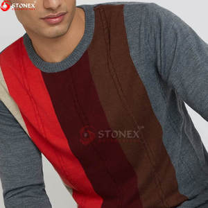 Pull d'hiver pour hommes de vente chaude avec un design tricoté anti-rides en polyester respirant et à la mode - Product Image 5