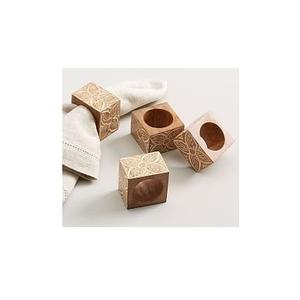 Meilleur anneau de serviette en bois rayé noir et blanc, design moderne contrasté, fait main, accessoire de table haut de gamme pour salle à manger, mariage, hôtel - Product Image 2