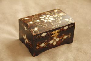 Handmade Mother of Pearl Inlay Jewelry <b>Box</b> <b>with</b> <b>Lid</b> | <b>Decorative</b> Wooden Trinket <b>Box</b> for Home & Gift Use - Product Image 5