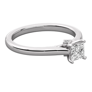 Bague pour femme en or 18 carats avec diamant solitaire cultivé en laboratoire - Product Image 3