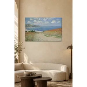 Impression sur toile Fida Monet Chemin de coquelicots au bord de la mer - Product Image 4
