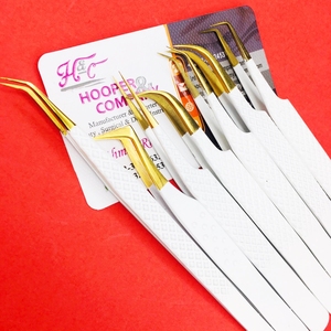 Pince à cils professionnelle en acier inoxydable avec logo personnalisé pince à épiler durable pour extension de cils vison - Product Image 5