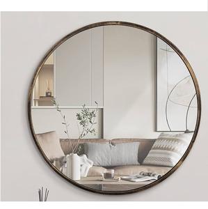 Bedroom and Living Room Rounded Shape <b>Gold</b> Plated Frame Metal <b>Mirror</b> Frame Rounded Shape Wall <b>Mirror</b> At Lowest Price - Product Image 5