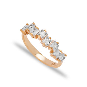 Anillo de circonita brillante hecho a mano, joyería de plata de ley 925 - Product Image 5