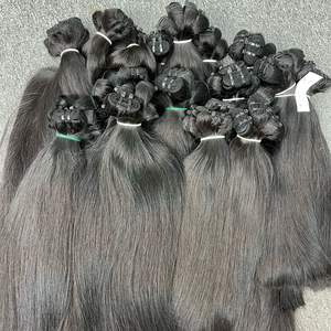 Vente en gros 100% cheveux humains trame droite naturelle de haute qualité grand stock trame de génie cheveux humains bruts vietnamiens teints - Product Image 2