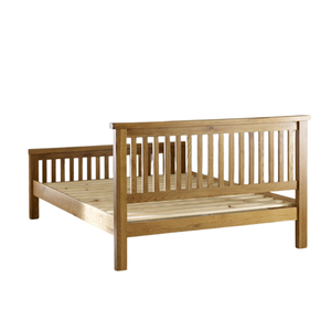 Cadre de lit en teck massif minimaliste moderne avec rangement, tête de lit et pied de lit assortis - Product Image 5