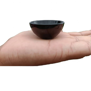 Material de piedras preciosas negro obsidiana de producto de piedra natural tipo cuenco de cristal de piedras preciosas de tazón para Decoración - Product Image 3