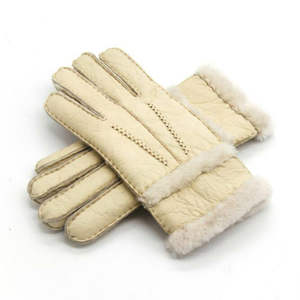 Guantes cálidos para pantalla táctil para mujer con forro de punto de cuero PU para uso en exteriores - Product Image 5