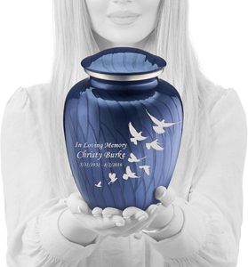 Urnas para cenizas humanas Urnas de cremación para cenizas de adultos Urna de cremación para hombres y mujeres para el hogar Grabado único personalizado - Product Image 4