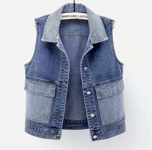 Gilet en jean pour hommes et femmes modernes décontracté Vintage élégant Denim gilet garde-robe essentiel en détresse sans effort Cool Style - Product Image 5