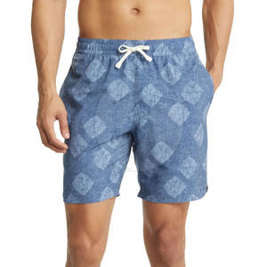 Pantalones cortos de playa para hombre, novedad, cómodos, de algodón y poliéster, transpirables, con cierre de cintura elástica, diseño sólido y elegante - Product Image 1