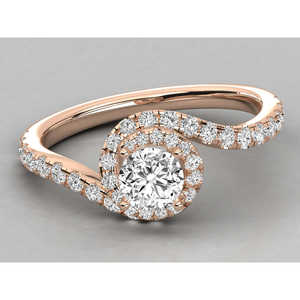 Bague solitaire en or 9 carats pour femmes, diamant cultivé en laboratoire, élégante et luxueuse - Product Image 1