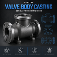Moulage personnalisé de corps de vanne - Acier moulé en sable avec cavité interne usinée pour vanne à opercule et vanne à boisseau sphérique, moulage OEM ODM, usinage CNC