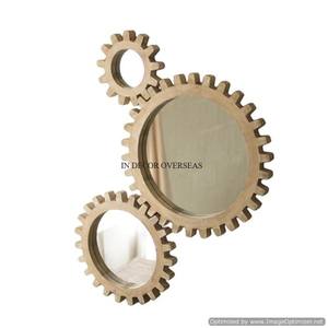 Forme irrégulière Unique Designer Plaqué Or Heavy Duty Métal Encadré Forme Ronde Miroir Mural Maison Et Hôtel Décoration Fournitures - Product Image 5