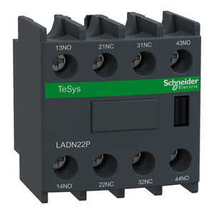 SCHNEIDER ELECTRIC LADN22P 2NO + 2NC Blocco di Contatti Ausiliari a Montaggio Frontale per TeSys D EN 50012 - Product Image 1