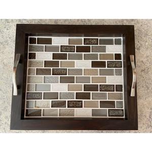 Plateau de service de luxe en nacre fait à la main avec finition polie parfait pour les maisons élégantes et les présentoirs de table - Product Image 2