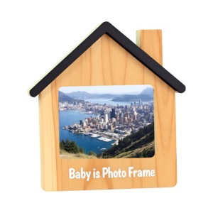 Encantador marco de fotos de bebé en forma de Casa perfecto para decoración de guardería, regalo moderno único para nuevos padres y marco de fotos para bebés - Product Image 5