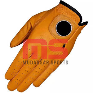 Fabrication professionnelle de gants de golf pour hommes en cuir véritable blanc imperméable de haute qualité, sur mesure, pour la main gauche - Product Image 5