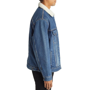 High Quality <b>Custom</b> <b>Denim</b> <b>Jackets</b> for Men Streetwear Style with Turndown Collar for Winter - Product Image 3