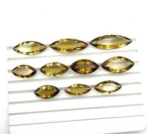 Quartz Champagne naturel certifié IGI coupe marquise 8*16-10*20 MM pierres précieuses en vrac brunes pour la fabrication de bijoux Champagne naturel - Product Image 2