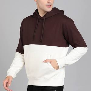 100% Premium Quality Custom Made Two color Hoodie <b>brown</b> and creamy hoodie Front Tow OEM & ODM Service - Product Image 3