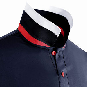 Chemises polo 2024 Logo personnalisé Respirant Manches longues Vente en gros Logo brodé personnalisé Chemises polo unies pour hommes - Product Image 4
