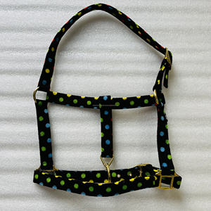 Licol pour cheval en nylon doux de haute qualité, accessoires en laiton, confort élevé, durable, facile à laver, tissu enduit, couleur/taille/logo personnalisés - Product Image 3