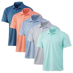 Camisas de polo para hombre Camisetas de polo de golf Logotipo bordado Camisas de polo de pesca casuales de manga corta lisas - Product Image 3