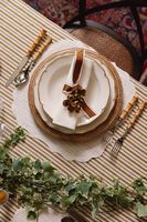 Set de table rond personnalisé en rotin naturel léger, écologique et réutilisable pour la maison, le salon et la salle à manger - Fabriqué au Vietnam
