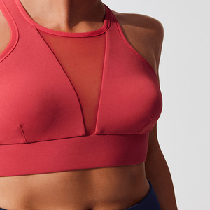 Meilleure qualité léger grande taille Spandex/Nylon soutien élevé femmes Fitness sport soutien-gorge respirant non ajusté sangle Gym Wear - Product Image 4