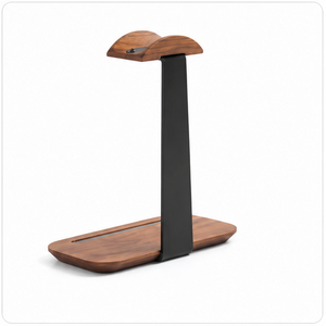 Support pour casque en bois fait main, minimaliste et écologique, support de rangement multifonctionnel pour la maison ou le bureau - Product Image 3