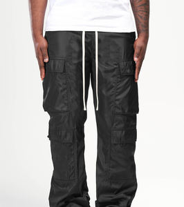 Pantalon cargo décontracté à double poche en nylon de haute qualité avec logo personnalisé en gros customisation pantalon cargo tissé coupe ajustée avec pantalon extensible pour hommes - Product Image 1