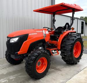 จัดส่งฟรีรถแทรกเตอร์ในฟาร์ม MX6000คูโบต้าพร้อมตัวโหลดที่แนบมาอย่างรวดเร็วและถัง4WD 777hrs 62HP เครื่องยนต์ดีเซล540 PTO 3 POINT Hitch - Product Image 2