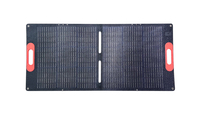 Système solaire de balcon portable et pliable haute efficacité tout noir PERC monocristallin 100W 18V avec batterie