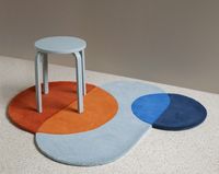 Tapis de salon élégant fait main en pure laine douce, motifs floraux uniques, super tufté, antidérapant, à poils coupés