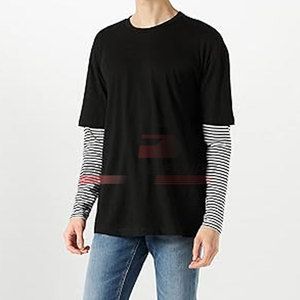 Camiseta 100% algodón para hombre Diseño popular Capa doble de la mejor calidad en tamaño personalizado Último estilo - Product Image 2