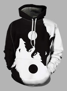 เสื้อฮู้ดผู้ชายผ้าฟลีซเนื้อนุ่มแบบหลวม สไตล์ฤดูหนาว ไม่เป็นขุย มีซับใน - Product Image 3