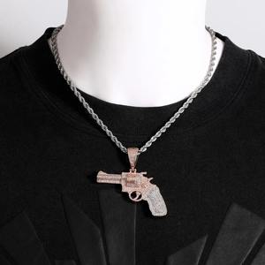 Colgante de pistola de Hip Hop de Plata de Ley 925 personalizado VVS Moissanite Diamond Iced Out Style para hombres cantidad a granel - Product Image 5