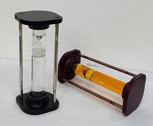 Reloj de arena con temporizador, cronógrafo de madera y vidrio, regalos de moda, decoración de escritorio para el hogar y la Oficina - Product Image 1