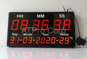 Affichage LED industriel moderne haute performance avec horloge numérique, alimenté par batterie, installation facile, fiable - Product Image 5