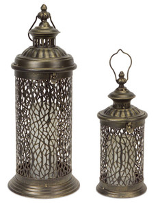 Lanterne en métal de bougie de maille élégante de conception antique unique la mieux notée personnalisée finie pour le mariage décorer la maison et la déco du Ramadan - Product Image 1
