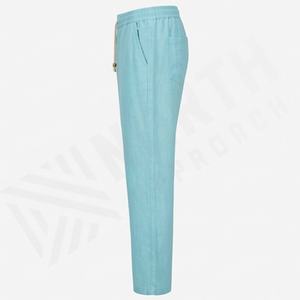 Pantalon en lin de couleur classique personnalisé avec des cordons de serrage en bois verni, design polyvalent, tissu respirant, vente en gros - Product Image 3